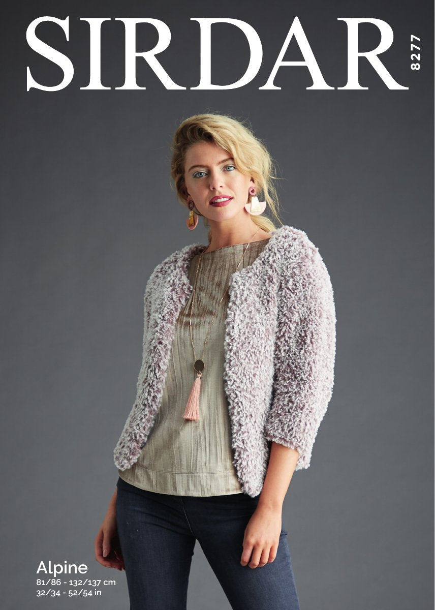 Sirdar 8277 Woman's Cropped Cardigan in Alpine pattern cover