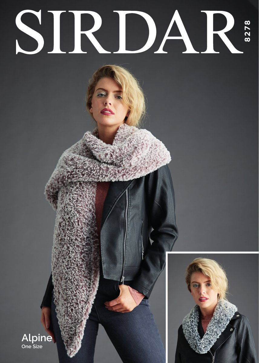 Sirdar 8278 Wrap in Alpine pattern cover