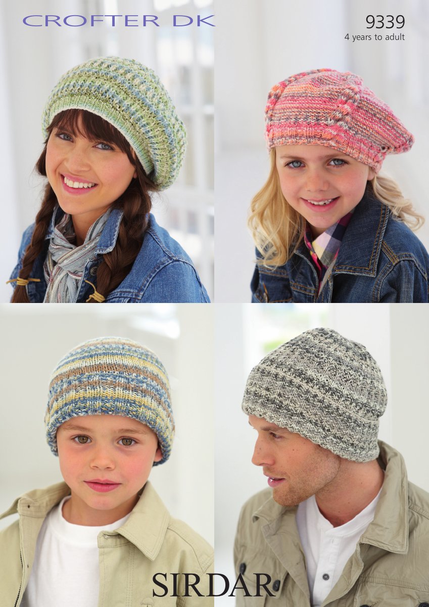 Sirdar 9339 Hats in Crofter DK pattern cover