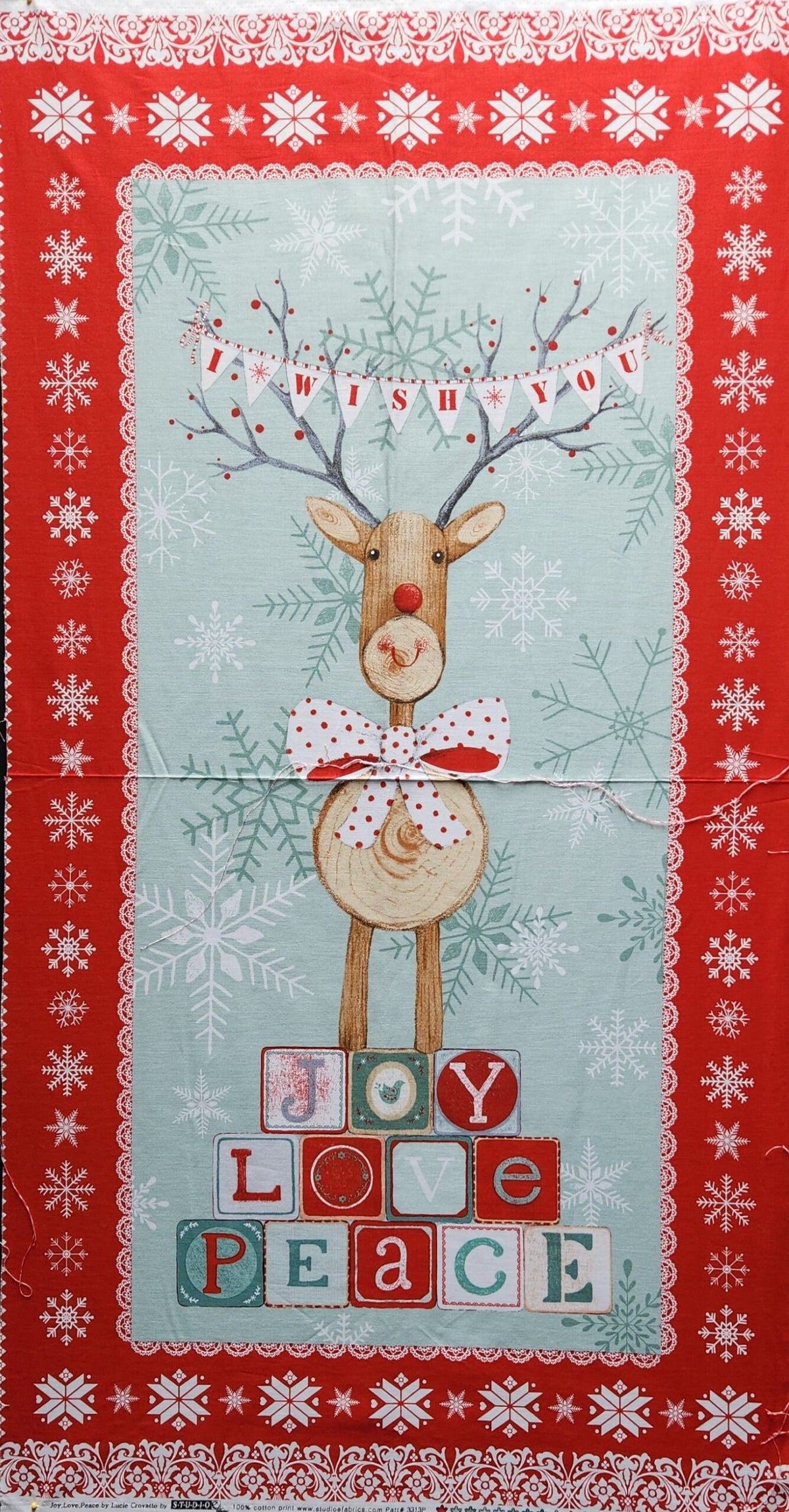 111 Joy Love Peace Quilt Panel