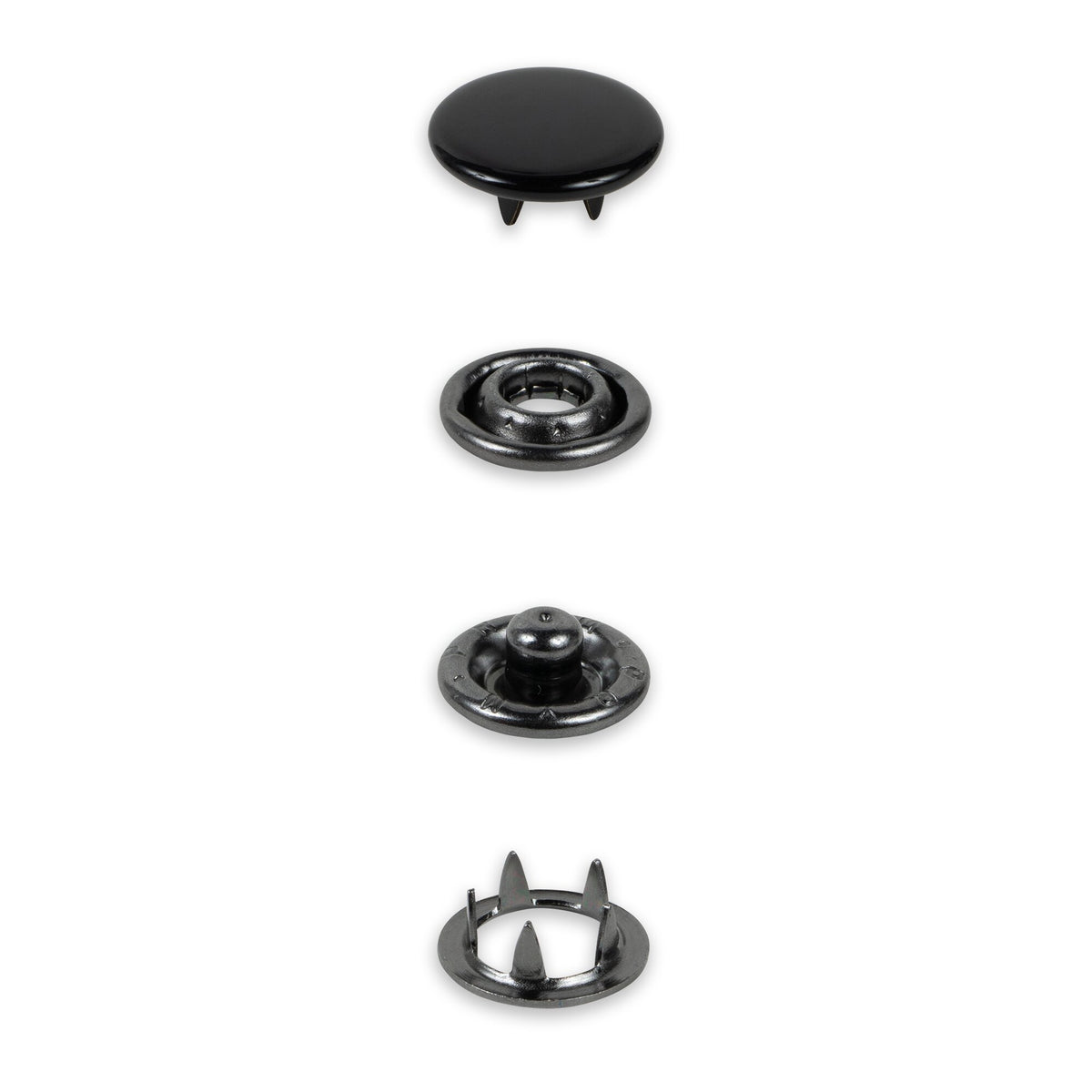 Prym Jersey Press Fasteners, 12mm, Black
