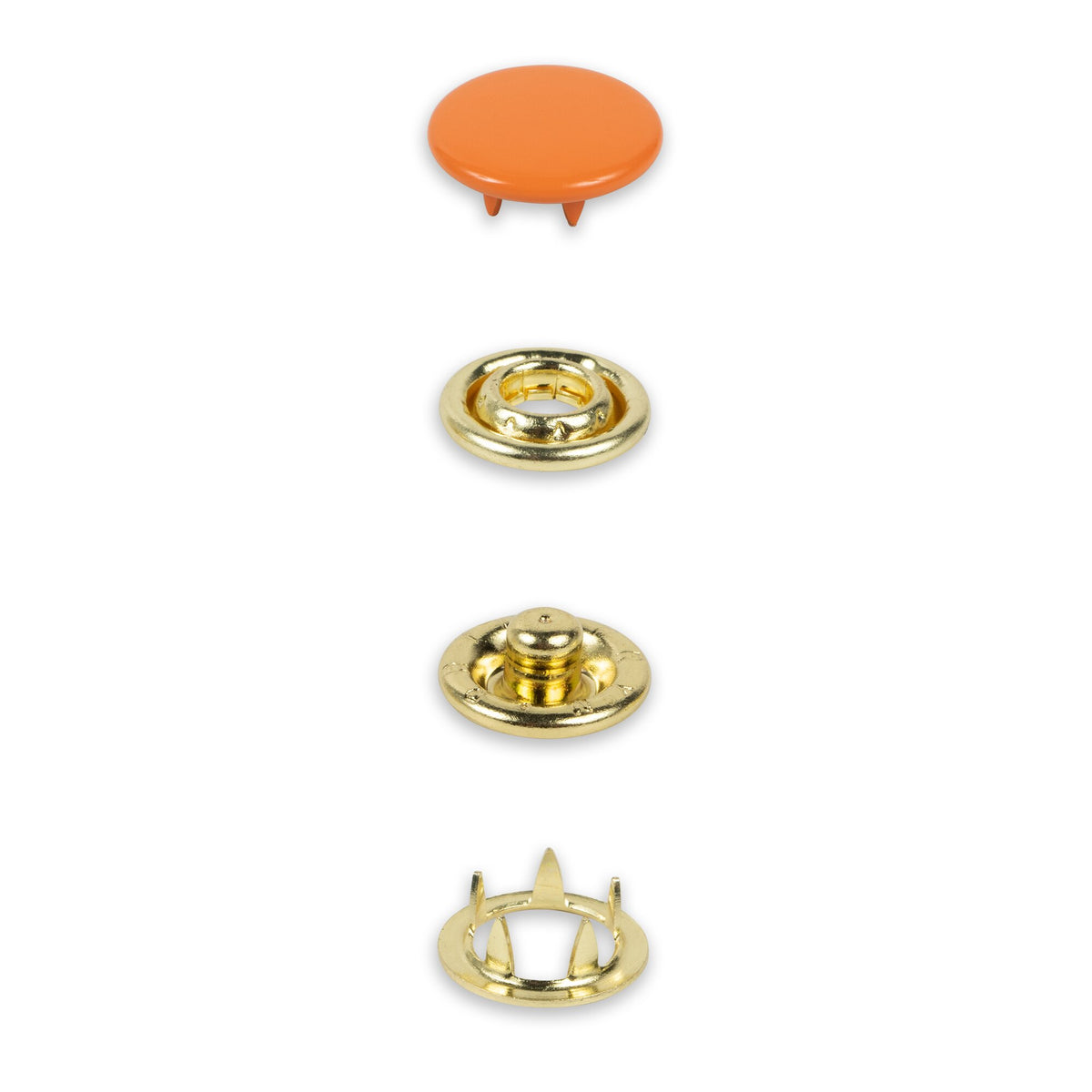 Prym Jersey Press Fasteners, 12mm, Orange