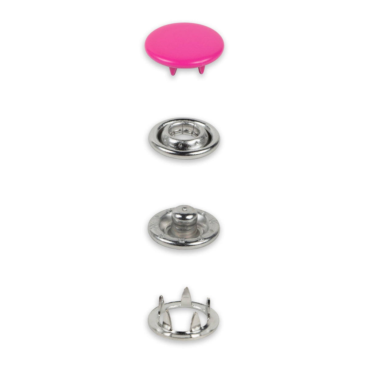 Prym Jersey Press Fasteners, 12mm, Pink