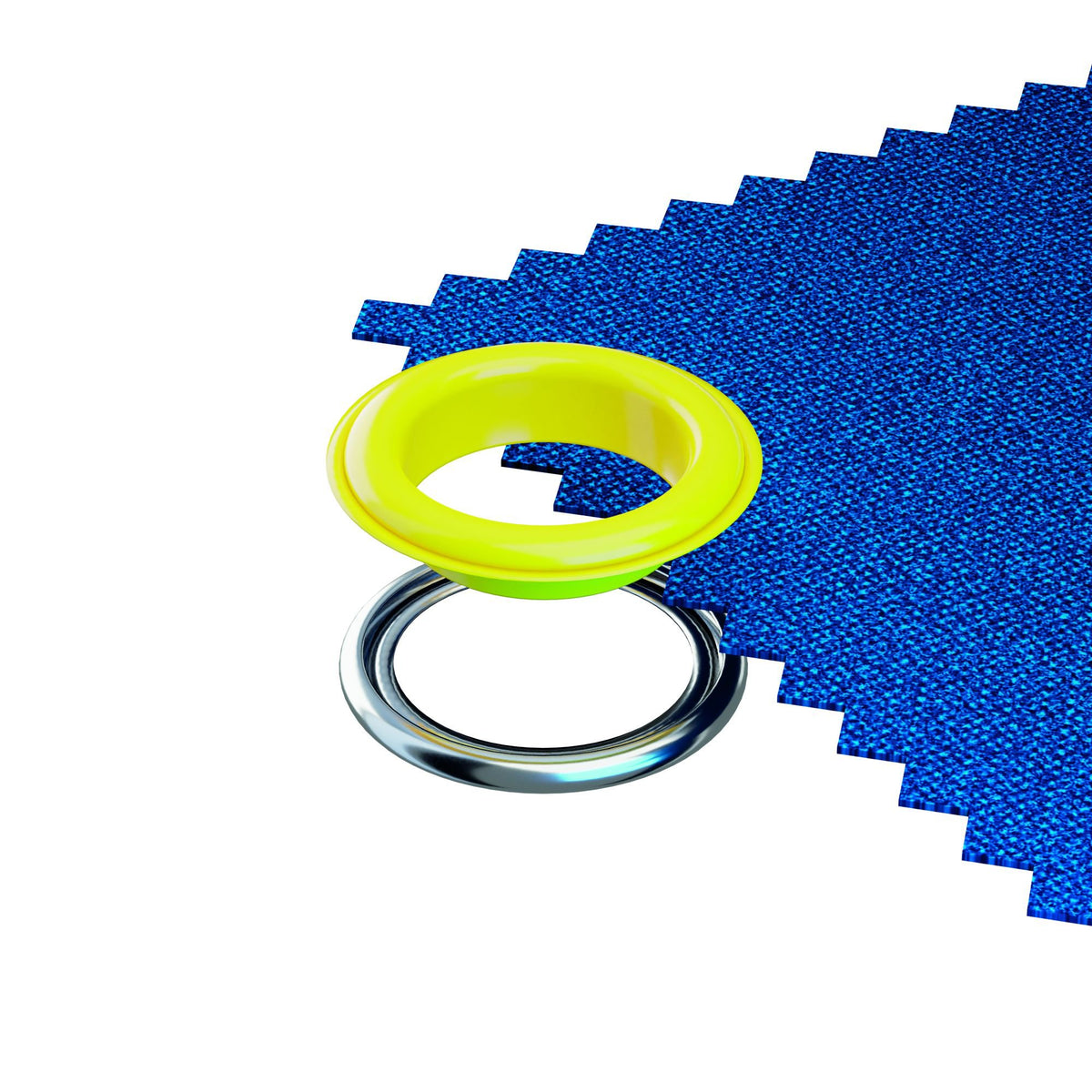 Prym Eyelets with washers, 11 mm, yellow/silver-coloured
