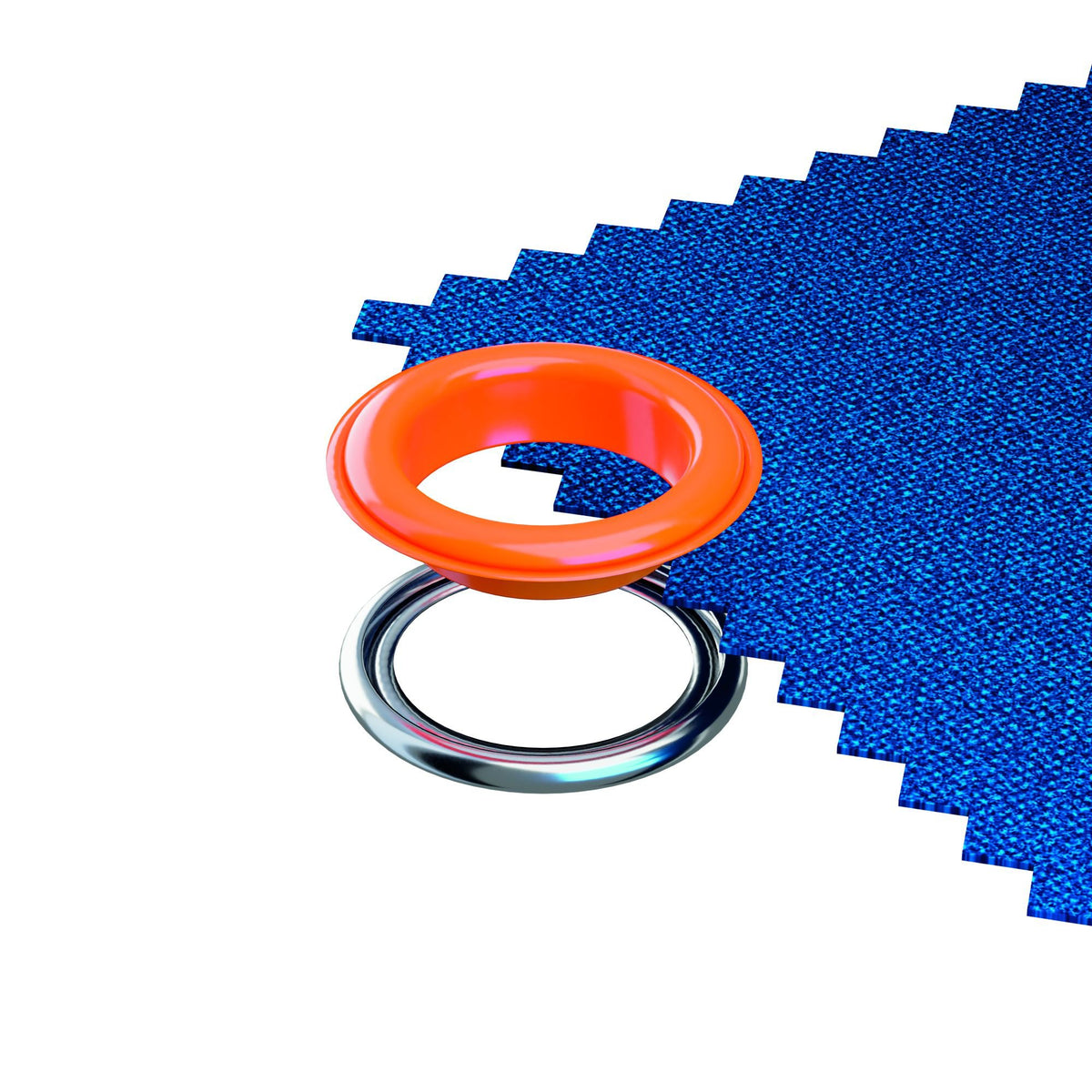 Prym Eyelets with washers, 11 mm, orange/silver-coloured