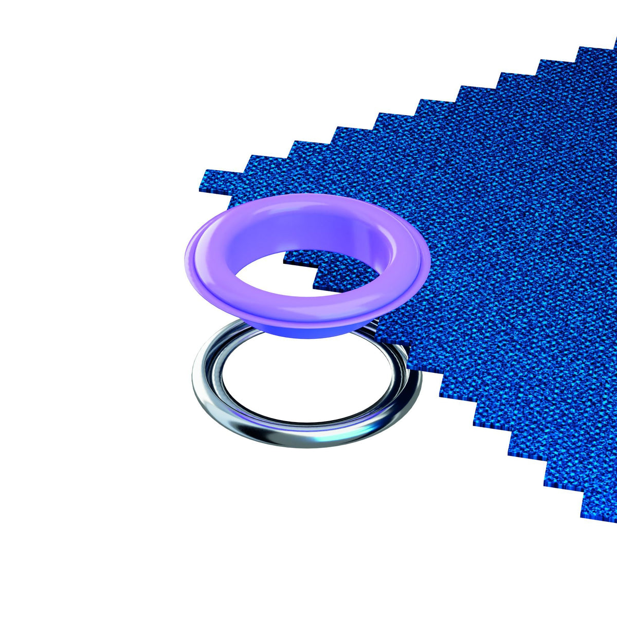 Prym Eyelets with washers, 11 mm, lilac/silver-coloured