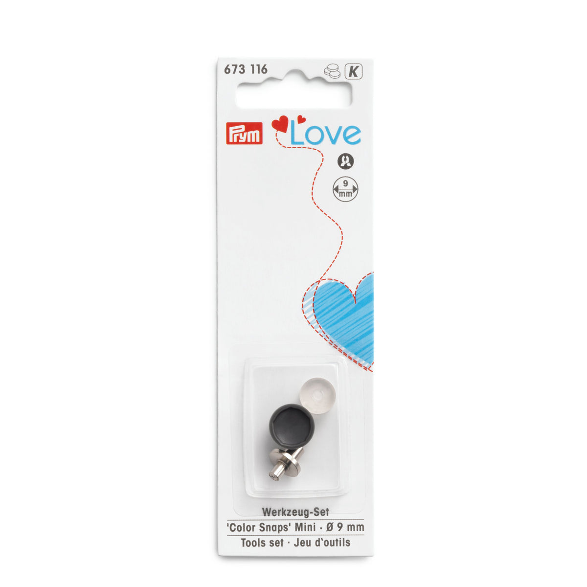 Prym LOVE Press fasteners Colour Snaps Mini - Tools set, 9 mm