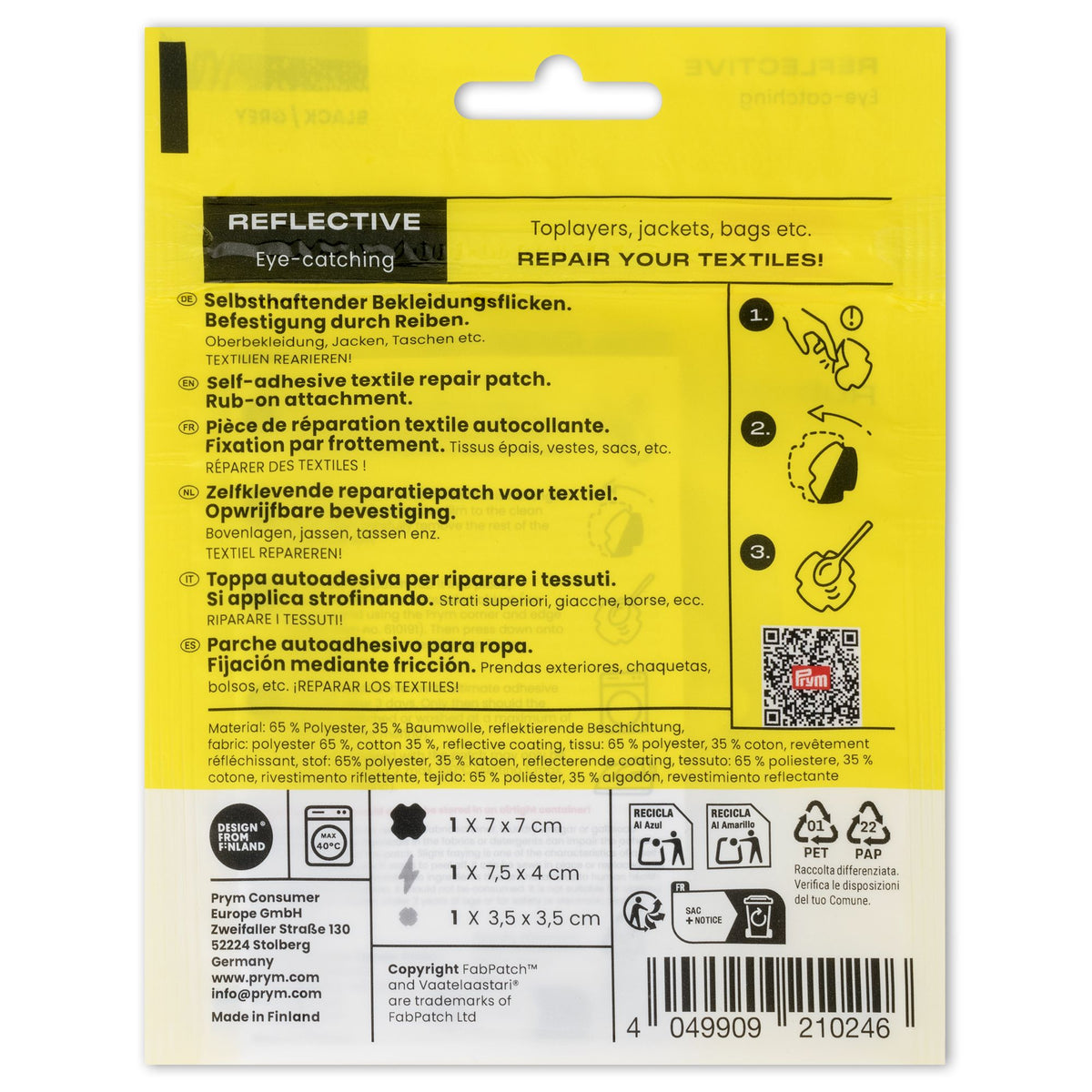 Prym FABPATCH Rub-on Patch REFLECTIVE