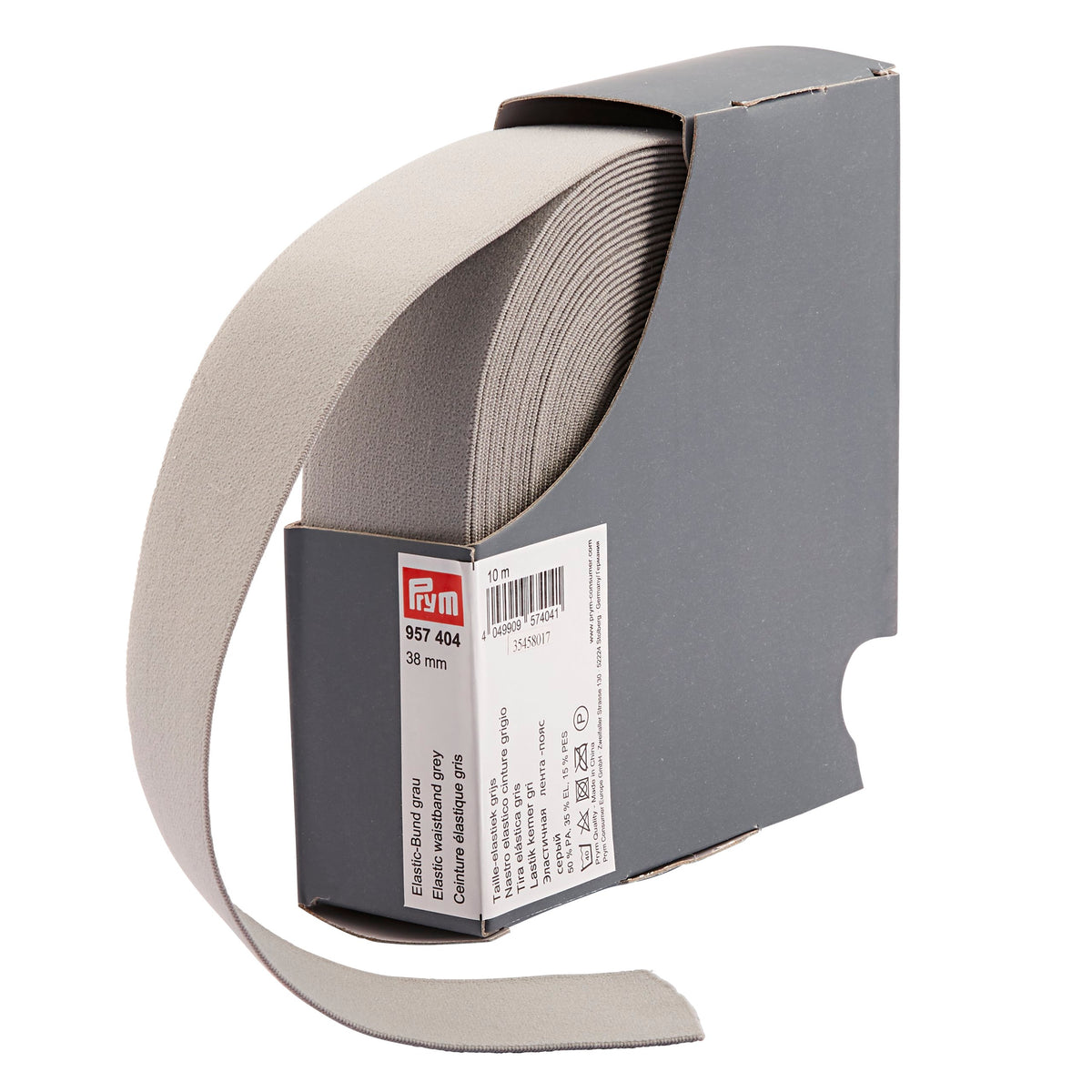 Prym Elastic Waistband - 38mm grey