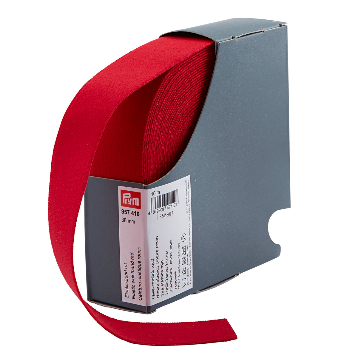 Prym Elastic Waistband - 38mm red