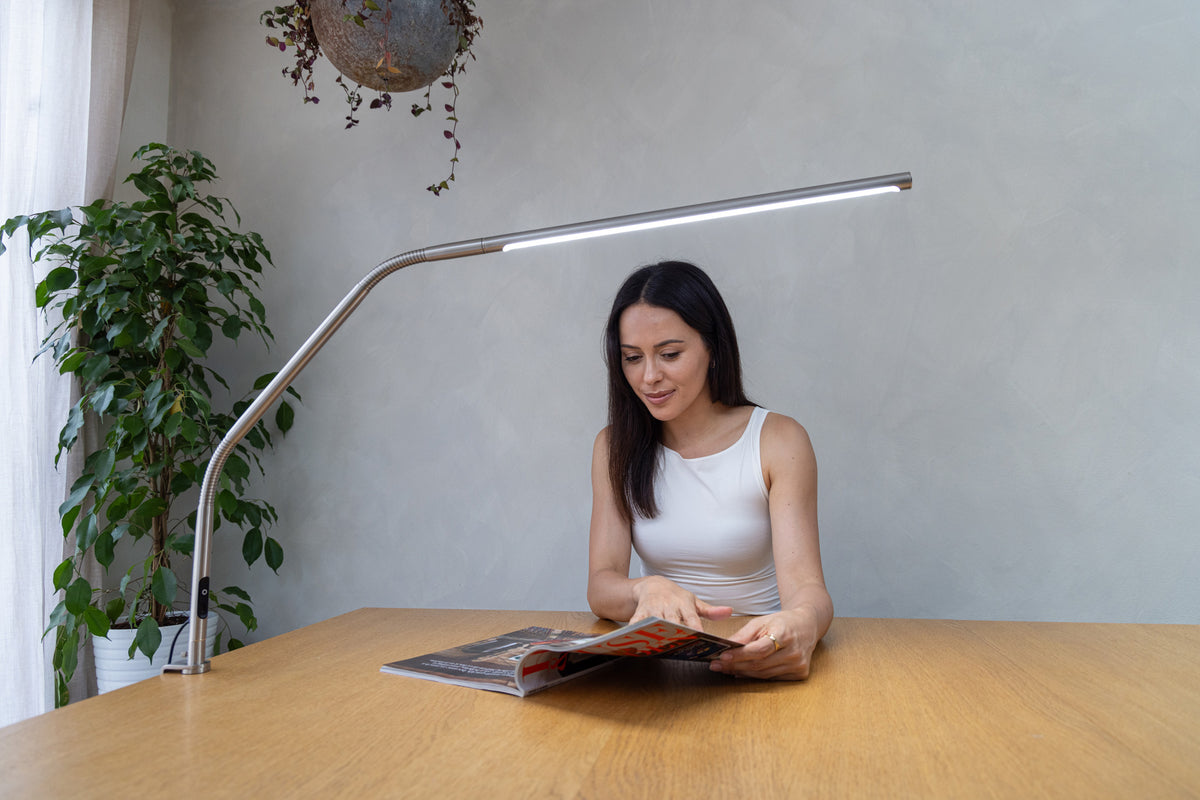 Daylight Slimline 4 Table – Brushed Steel