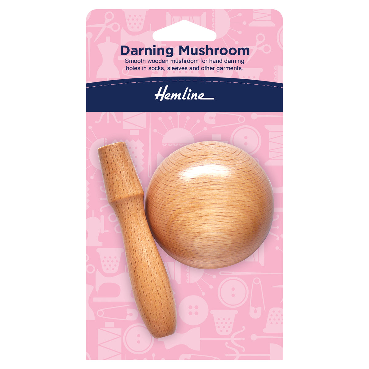 Hemline Wooden Mushroom Darner