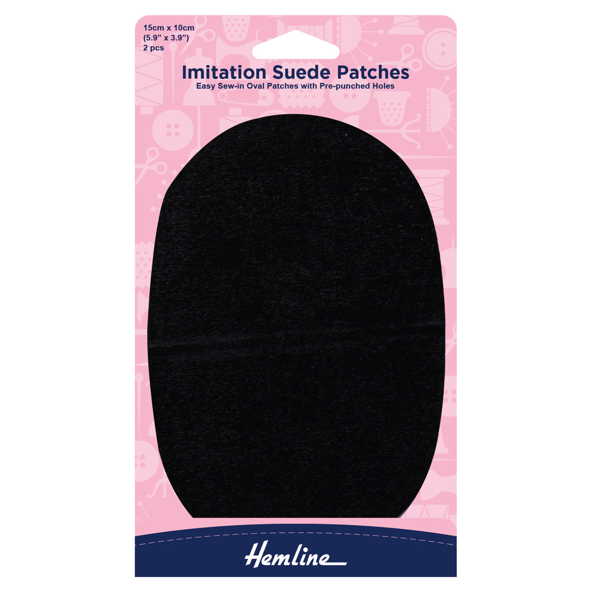 Hemline Sew-in Imitation Suede Patches