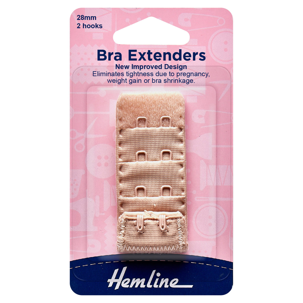Hemline Bra Back Extenders - nude