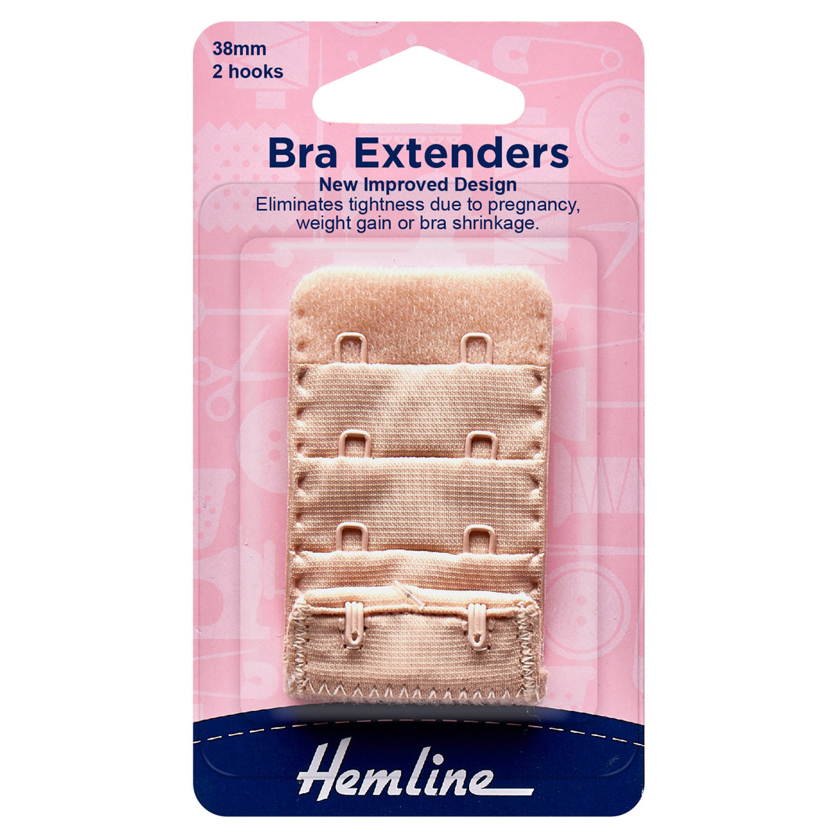 Hemline Bra Back Extenders - nude