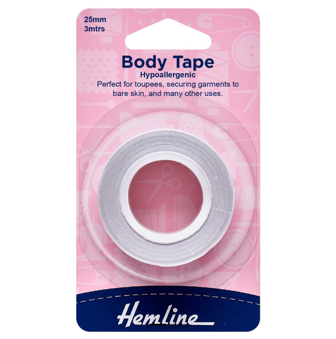 Hemline Body Tape: 3m x 25mm