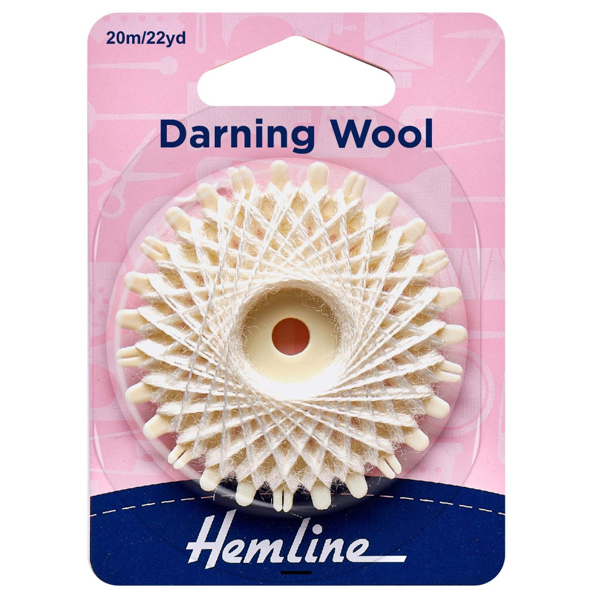 Hemline Darning Wool: 20m: White