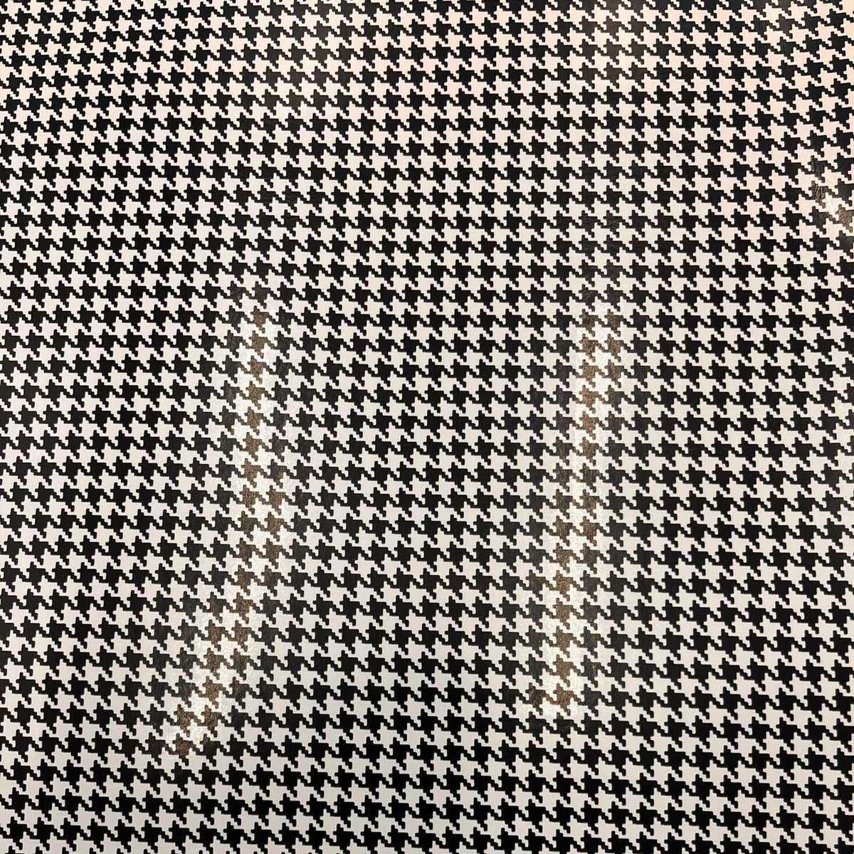 Dog Tooth White/Black PVC Vinyl
