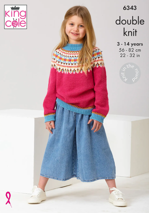 King Cole 6343 Sweater (pattern leaflet)