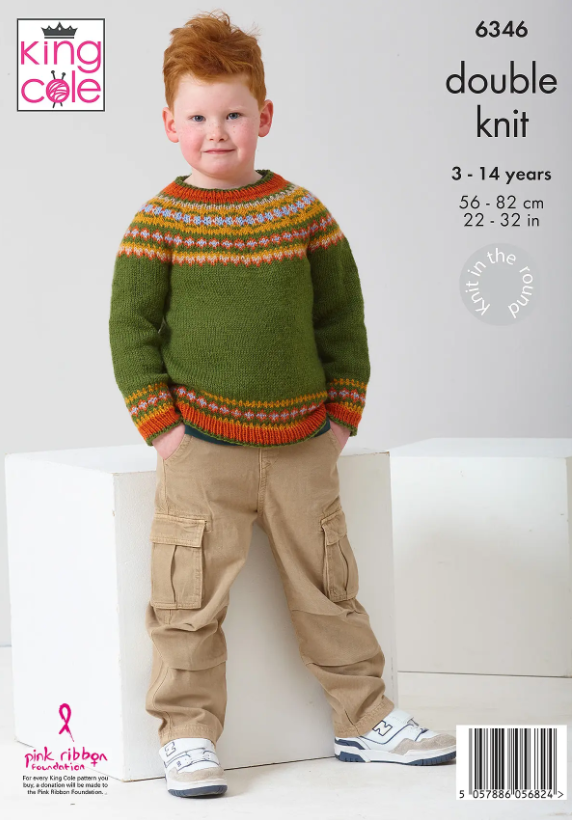 King Cole 6346 Sweater (pattern leaflet)