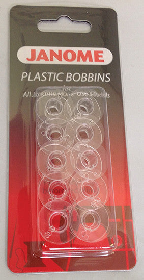 Janome Plastic Bobbins (Pack of 10)
