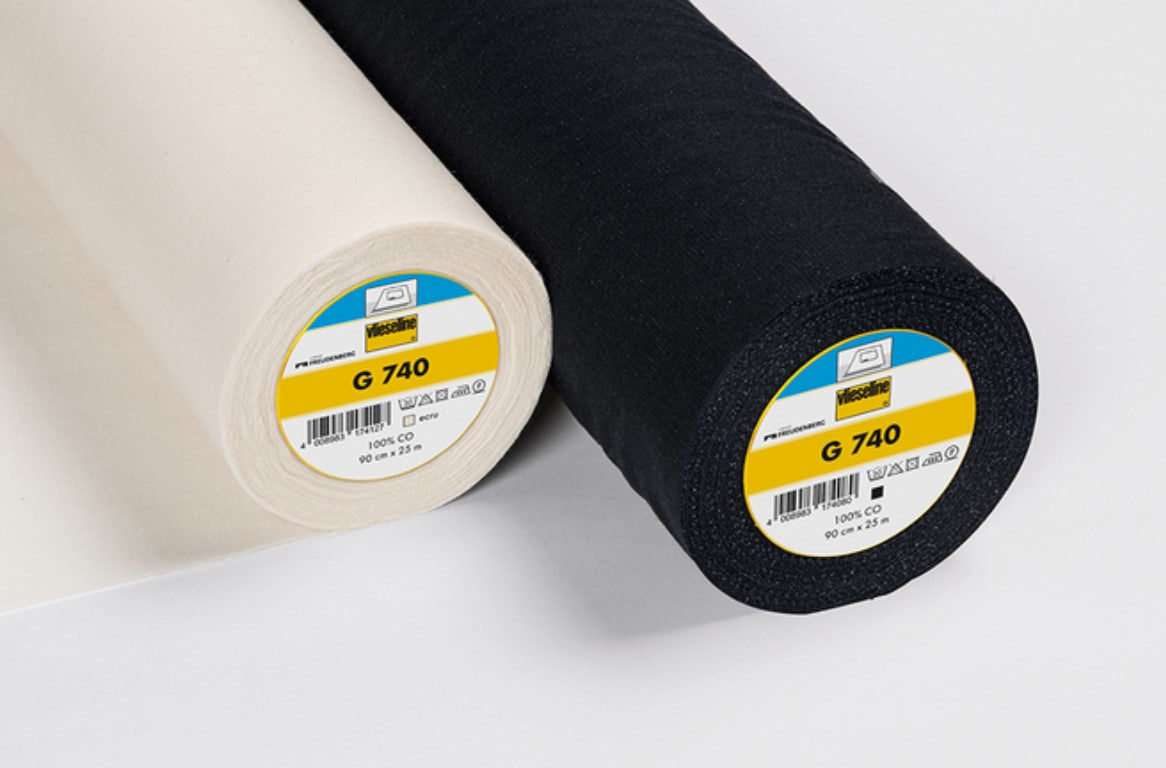 Vilene Interlining: Medium: Brushed Cotton: Woven Black (G 740)