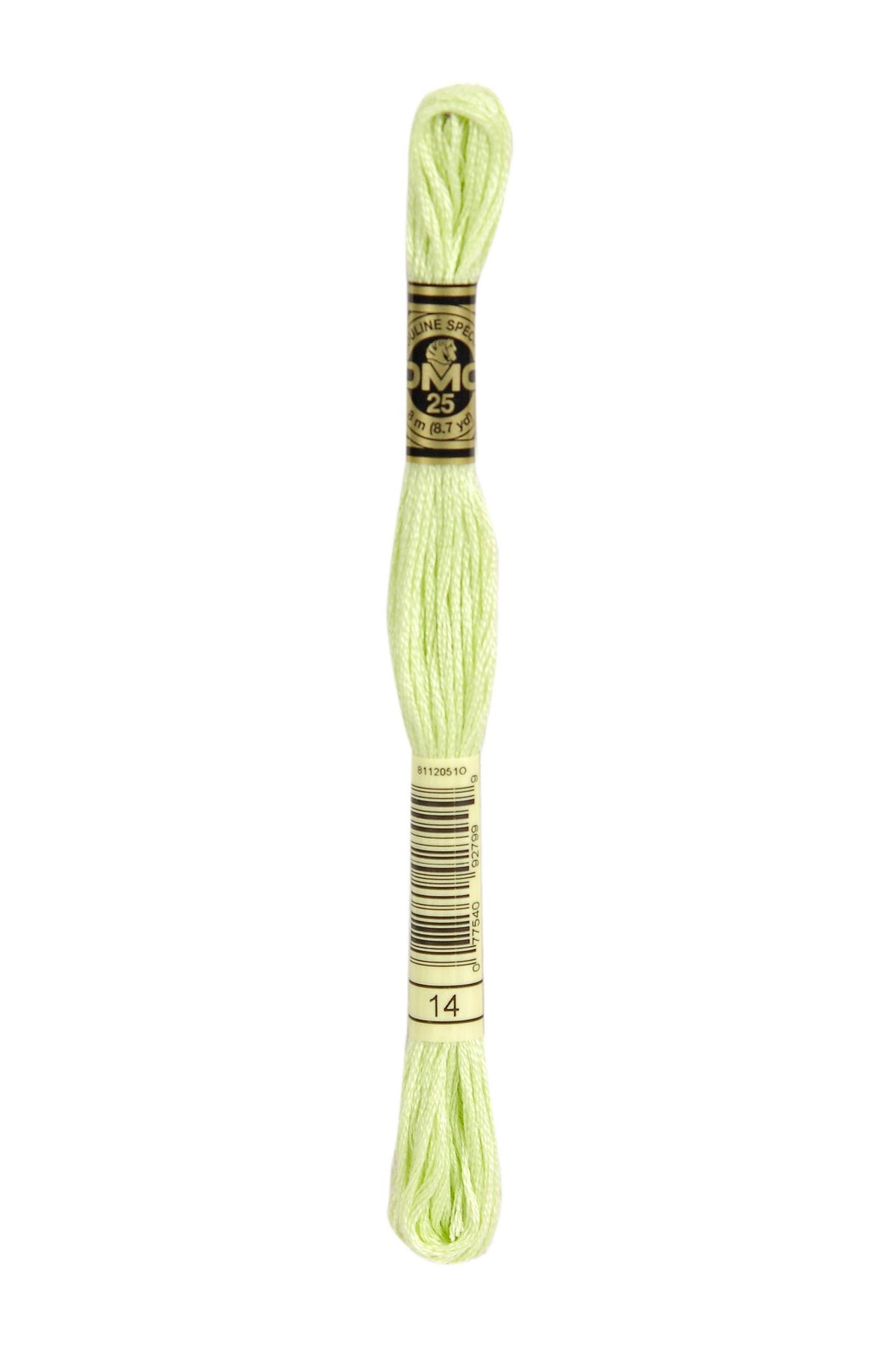 DMC Mouliné Stranded Cotton 14 Apple Green Pale