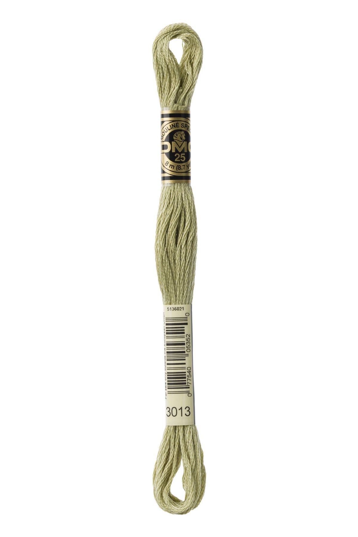 DMC Mouliné Stranded Cotton 3013 Khaki Green Light