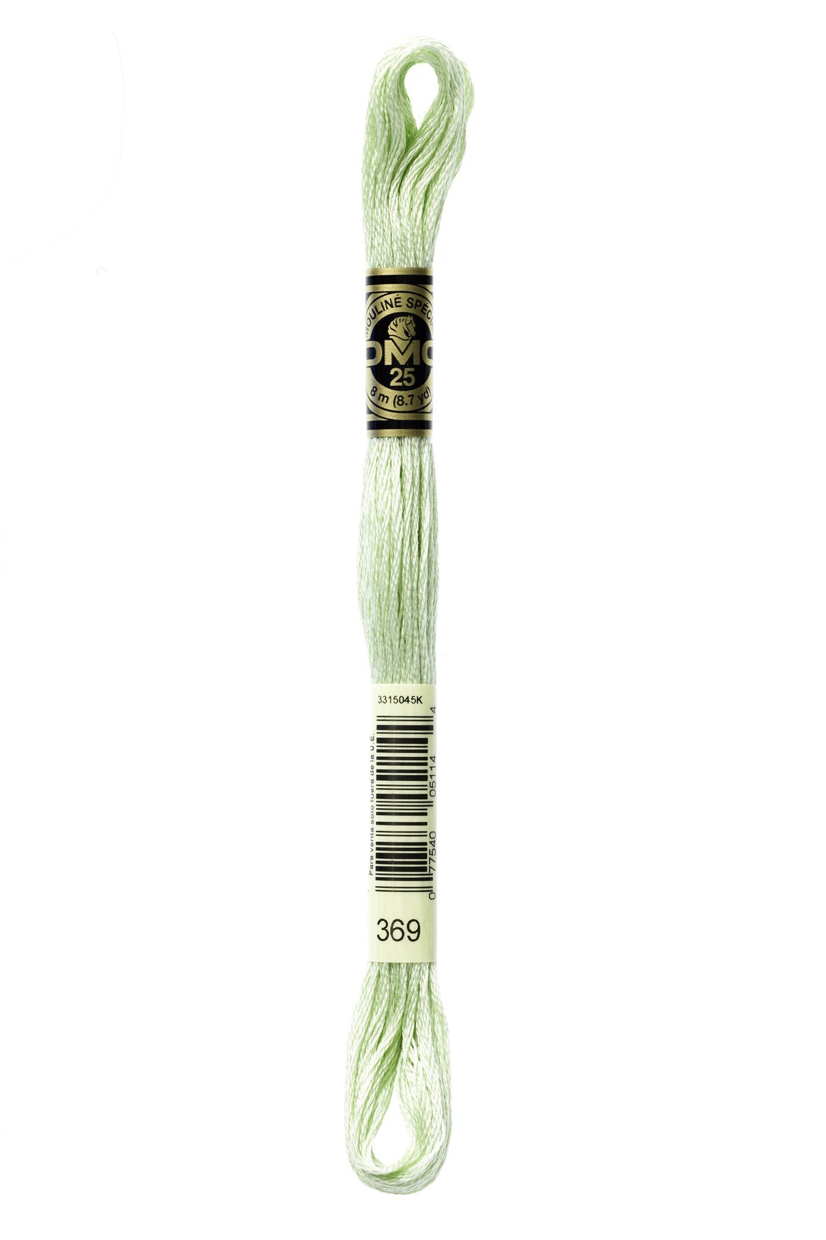 DMC Mouliné Stranded Cotton 369 Pistachio Green Very Light