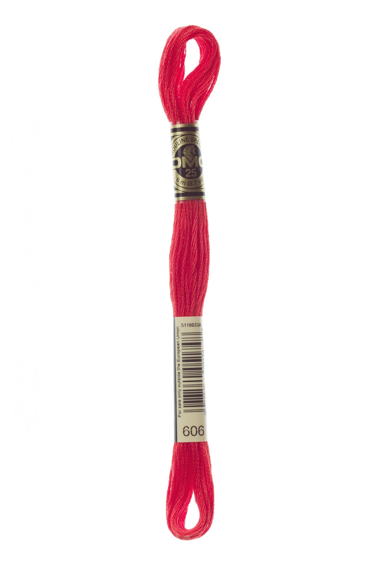 DMC Mouliné Stranded Cotton 606 Orange Red Bright