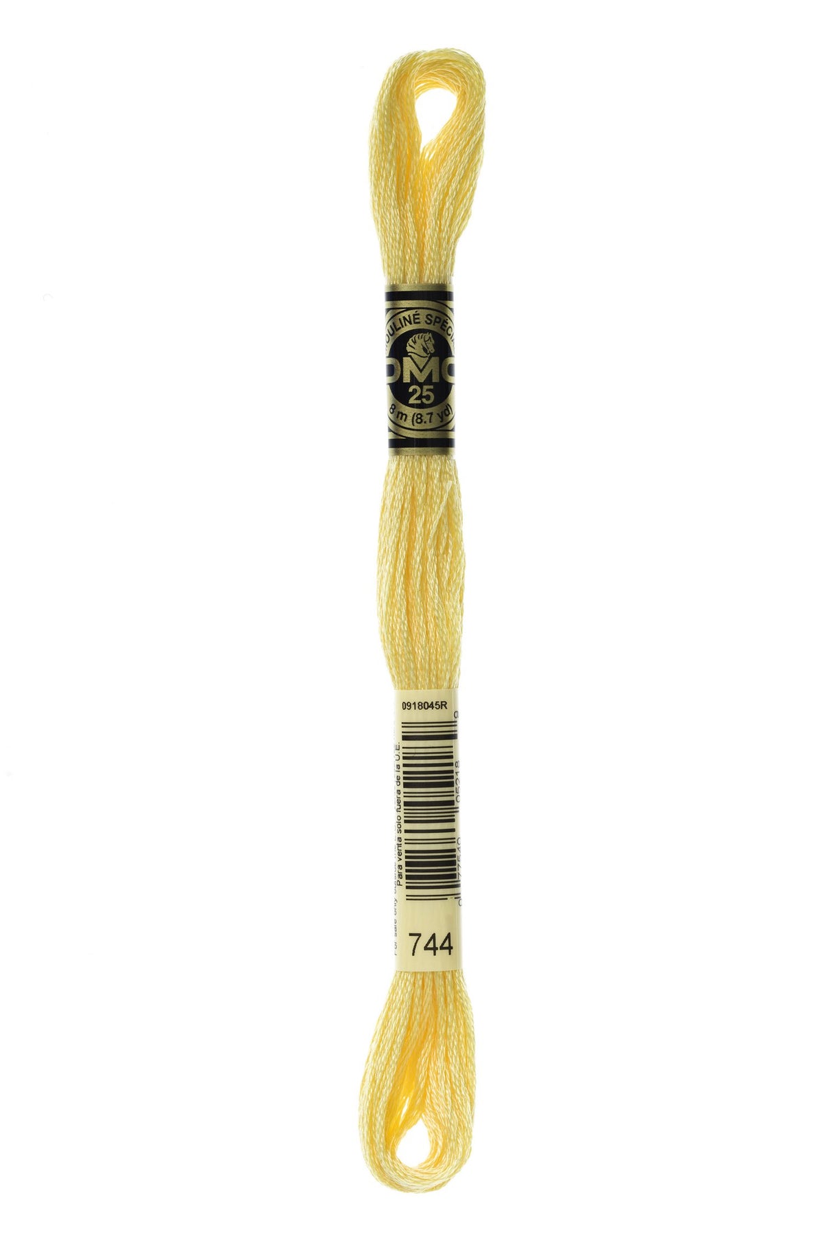 DMC Mouliné Stranded Cotton 744 Yellow Pale