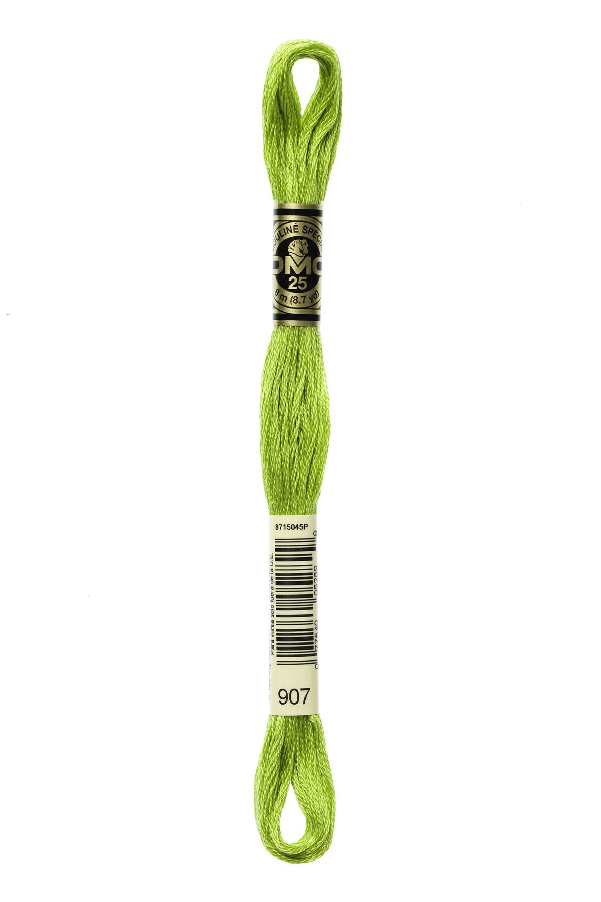 DMC Mouliné Stranded Cotton 907 Parrot Green Light