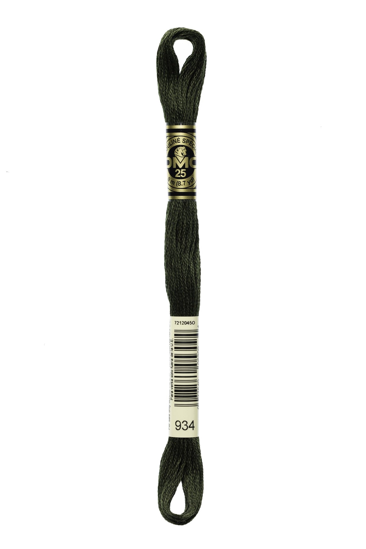 DMC Mouliné Stranded Cotton 934 Avocado Green Black