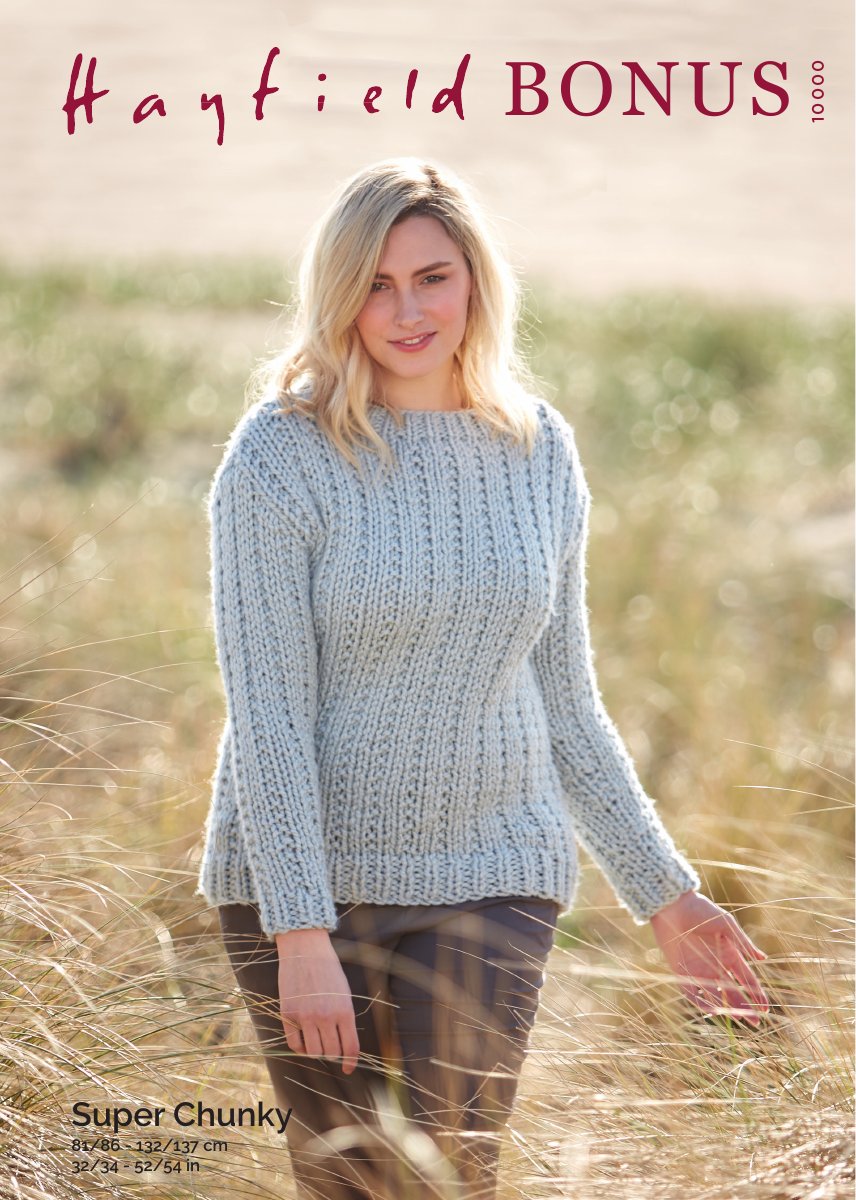 Hayfield 10000 Sweater in Bonus Super Chunky pattern cover