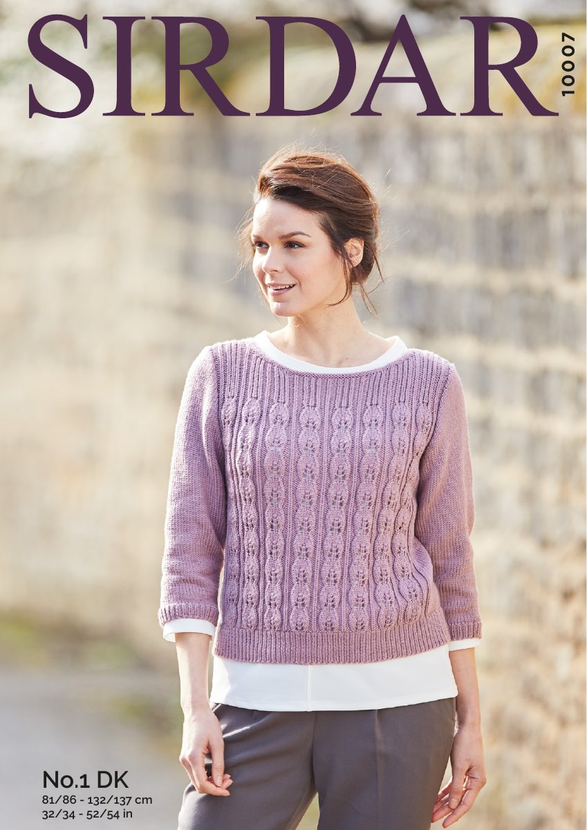 Sirdar 10007 Sweater in No.1 DK pattern cover