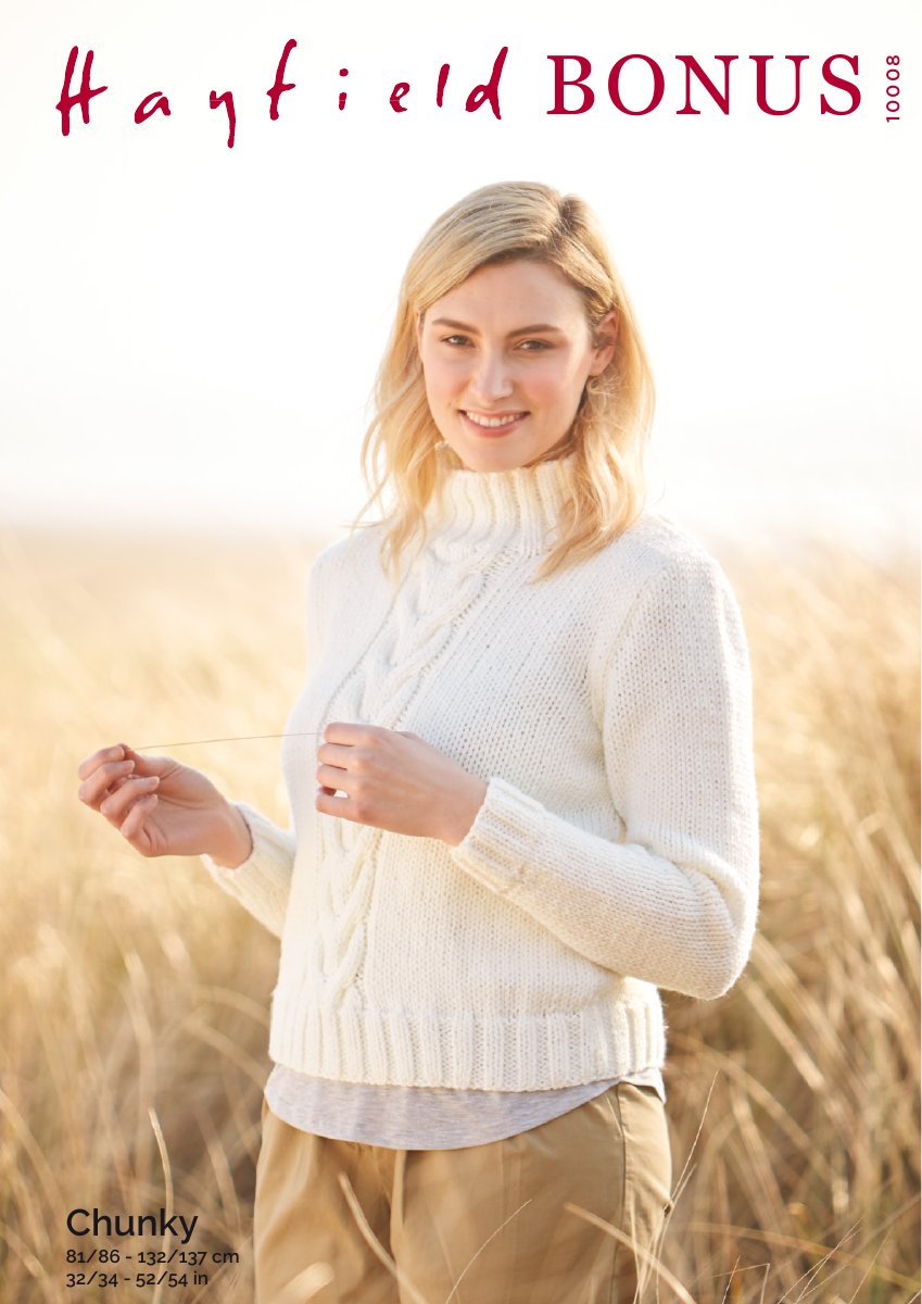 Hayfield 10008 Sweater in Bonus Chunky pattern cover