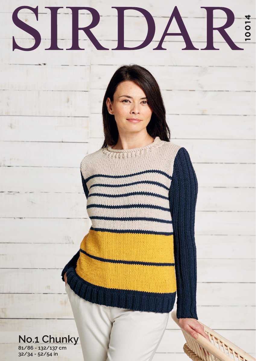 Sirdar 10014 Sweater in No.1 Chunky pattern cover