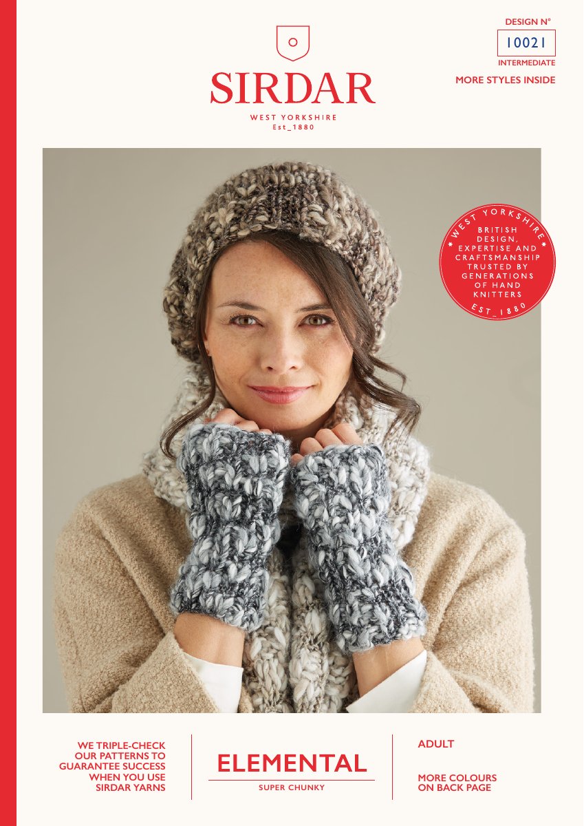 Sirdar 10021 Scarf in Elemental pattern cover
