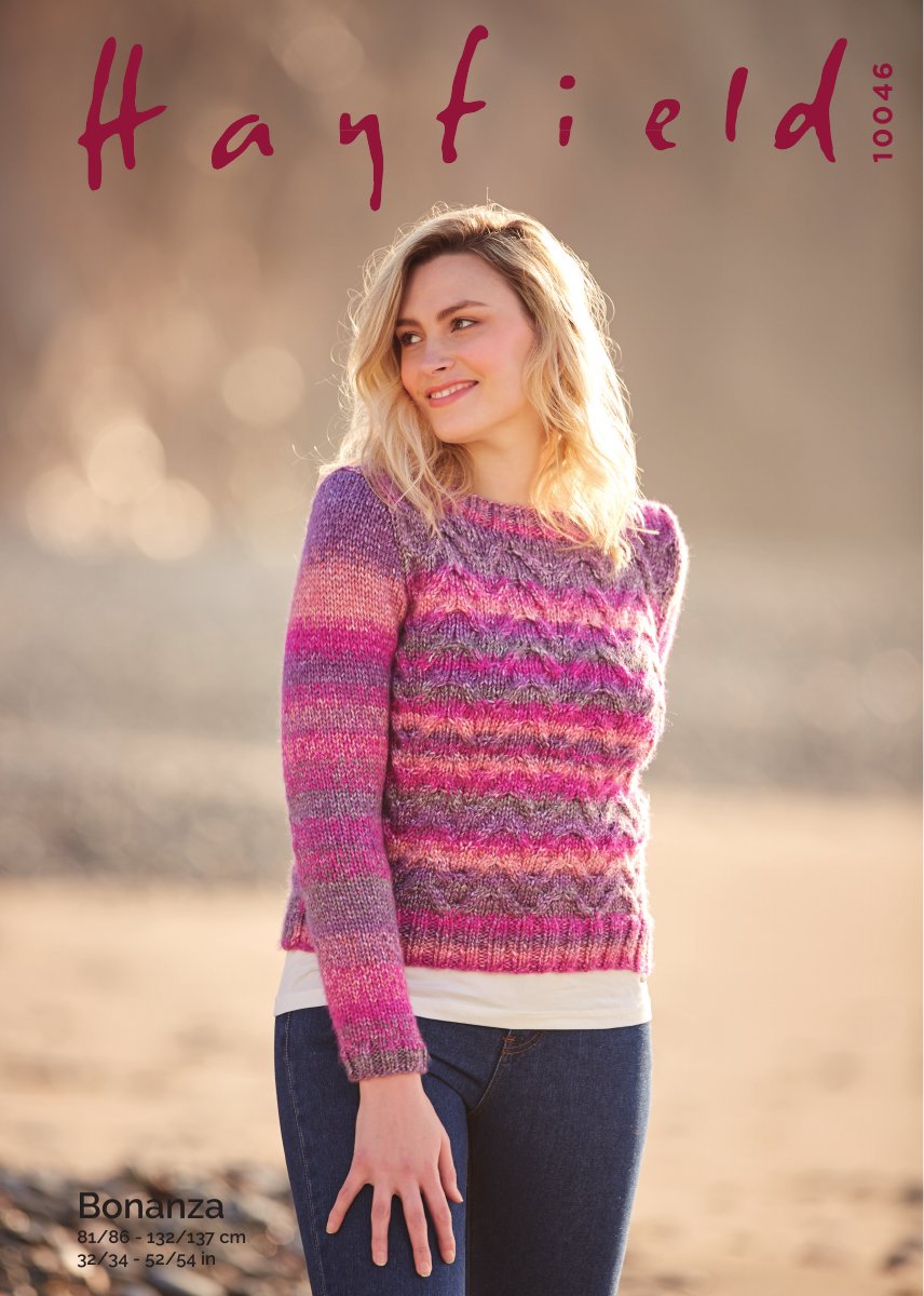 Hayfield 10046 Sweater in Bonanza pattern cover