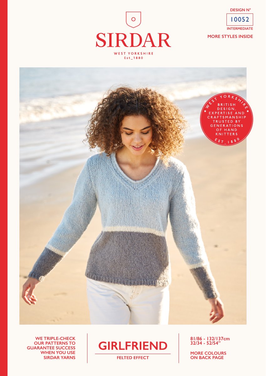 Sirdar 10052 Cardigan in Girlfriend pattern cover
