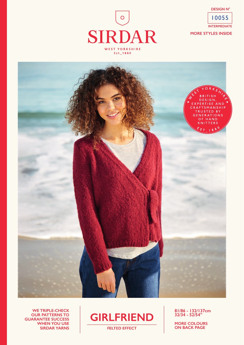 Sirdar 10055 Cardigan in Girlfriend pattern cover