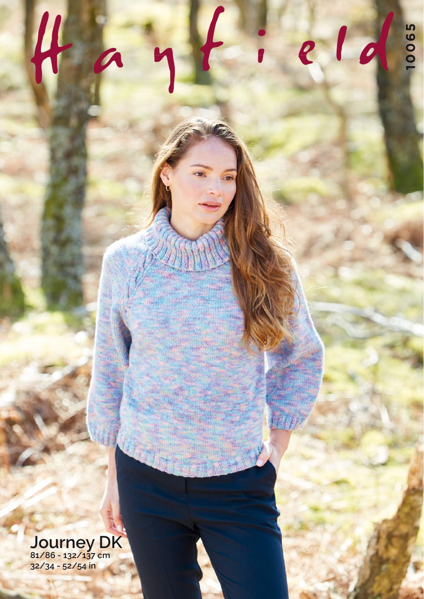 Hayfield 10065 Kimono Sweater in Journey DK pattern cover