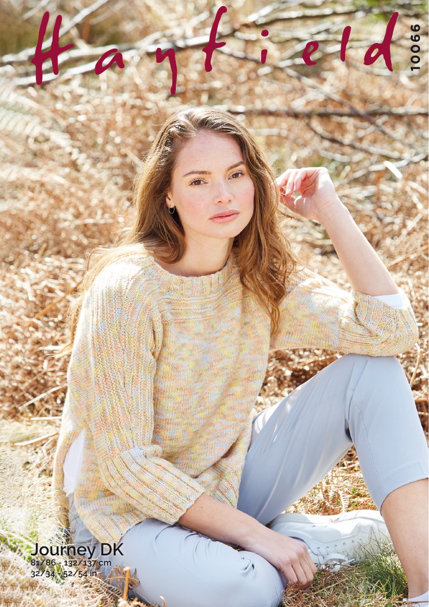 Hayfield 10066 Sweater in Journey DK pattern cover
