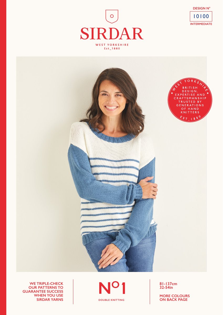 Sirdar 10100 Sweater in No.1 DK pattern cover