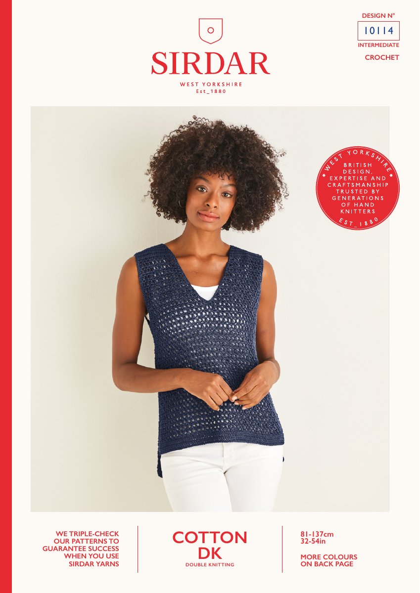 Sirdar 10114 Cardigan in Cotton DK pattern cover