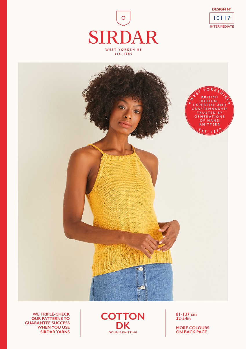 Sirdar 10117 Cardigan in Cotton DK pattern cover