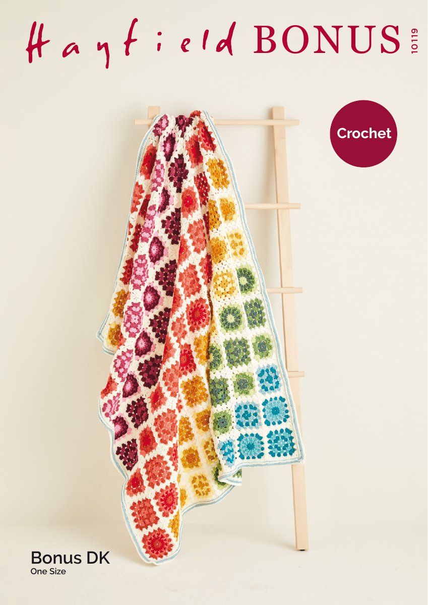 Hayfield 10119 Blanket in Bonus DK pattern cover