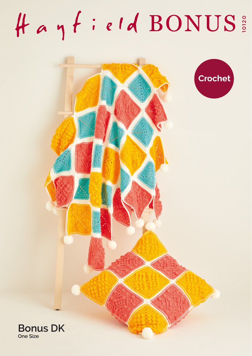 Hayfield 10120 Blanket in Bonus DK pattern cover