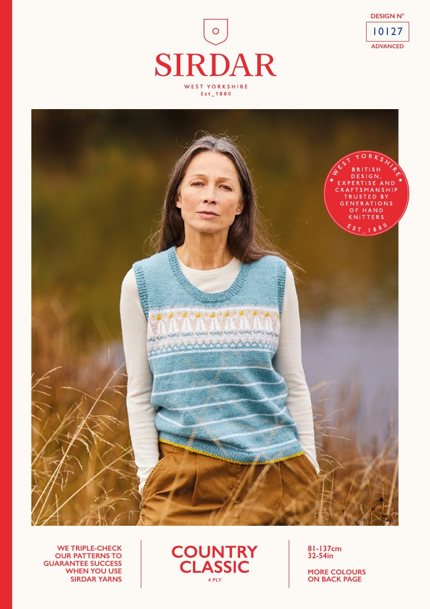 Sirdar 10127 Slipover in Country Classic 4 Ply pattern cover