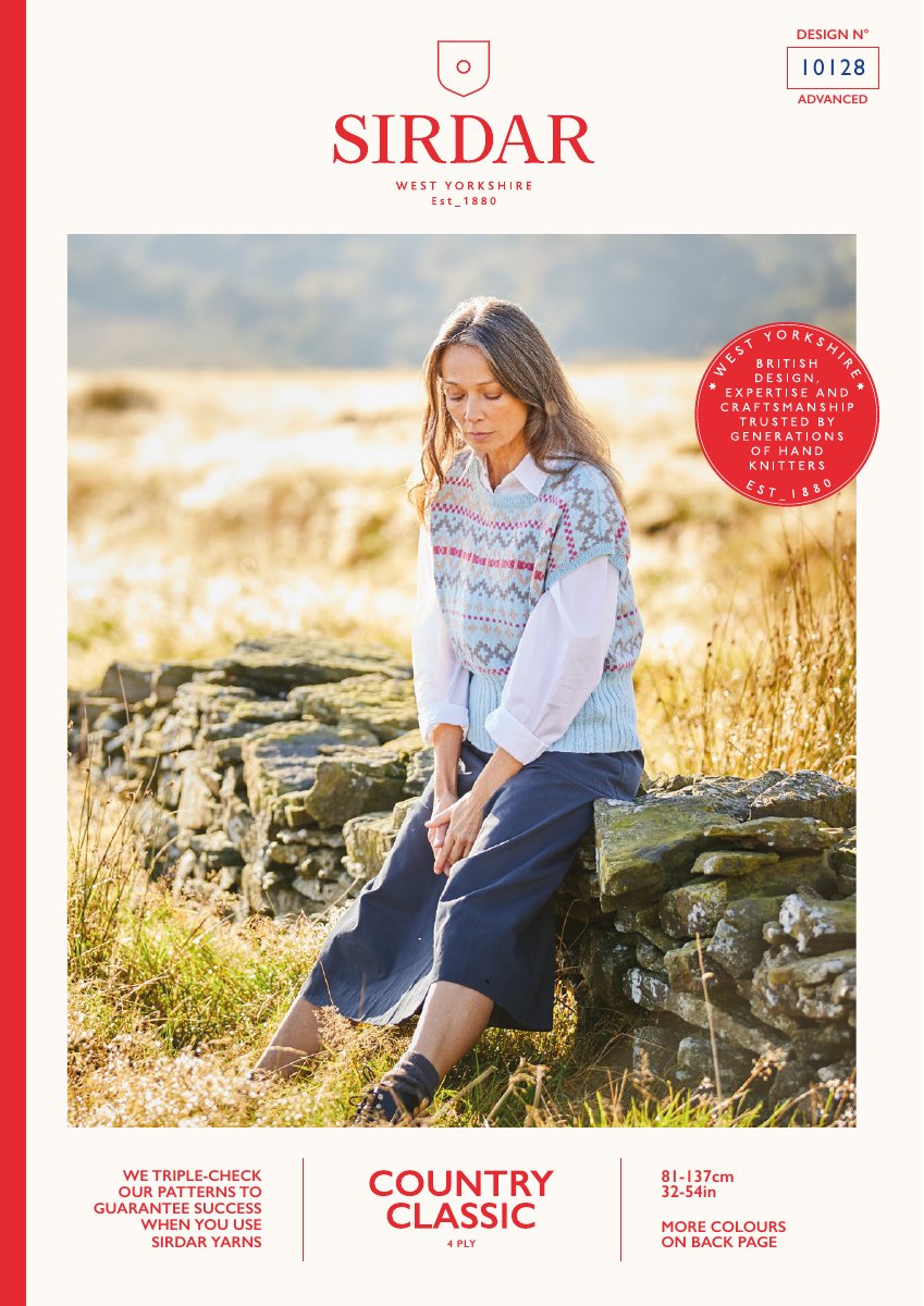 Sirdar 10128 Top in Country Classic 4 Ply pattern cover